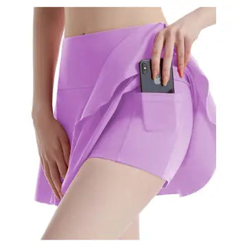 High Waisted Flare Skort